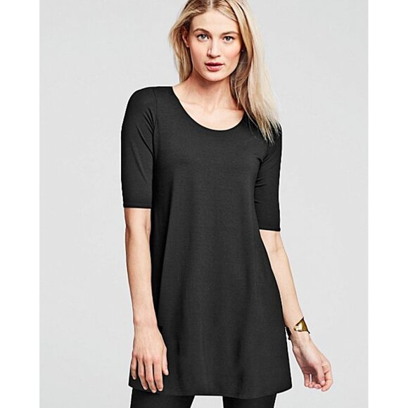 Eileen Fisher NWOT - Scoop Neck Tunic, Layering Dress in Viscose Jersey, Med - Picture 1 of 9